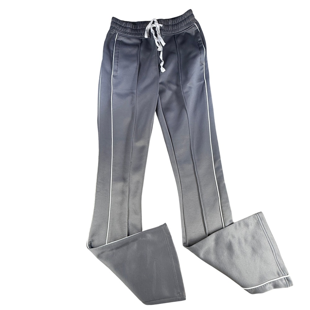 Rebel Minds Women Track Pants Flare Leg S Grey Polyester Spandex Streetwear